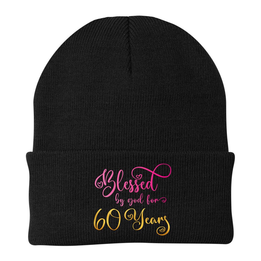 Blessed By God For 60 Years Old Wo 60th Birthday Beanie