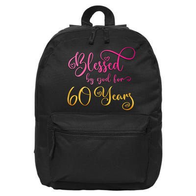 Blessed By God For 60 Years Old Wo 60th Birthday 16 in Basic Backpack