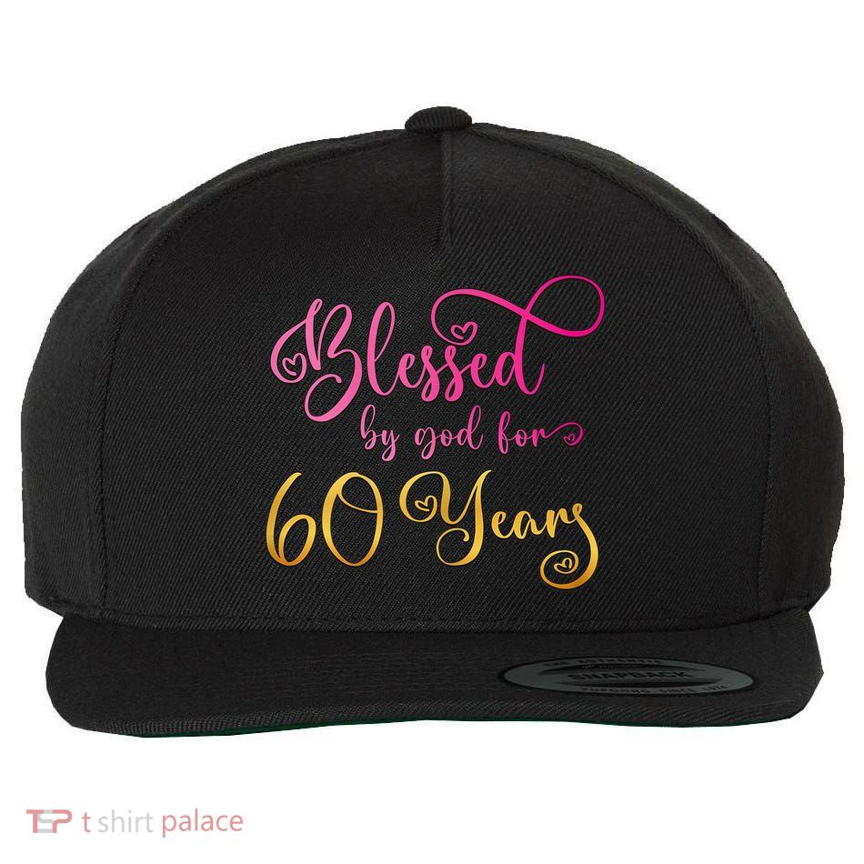 Blessed By God For 60 Years Old Wo 60th Birthday Wool Snapback Cap