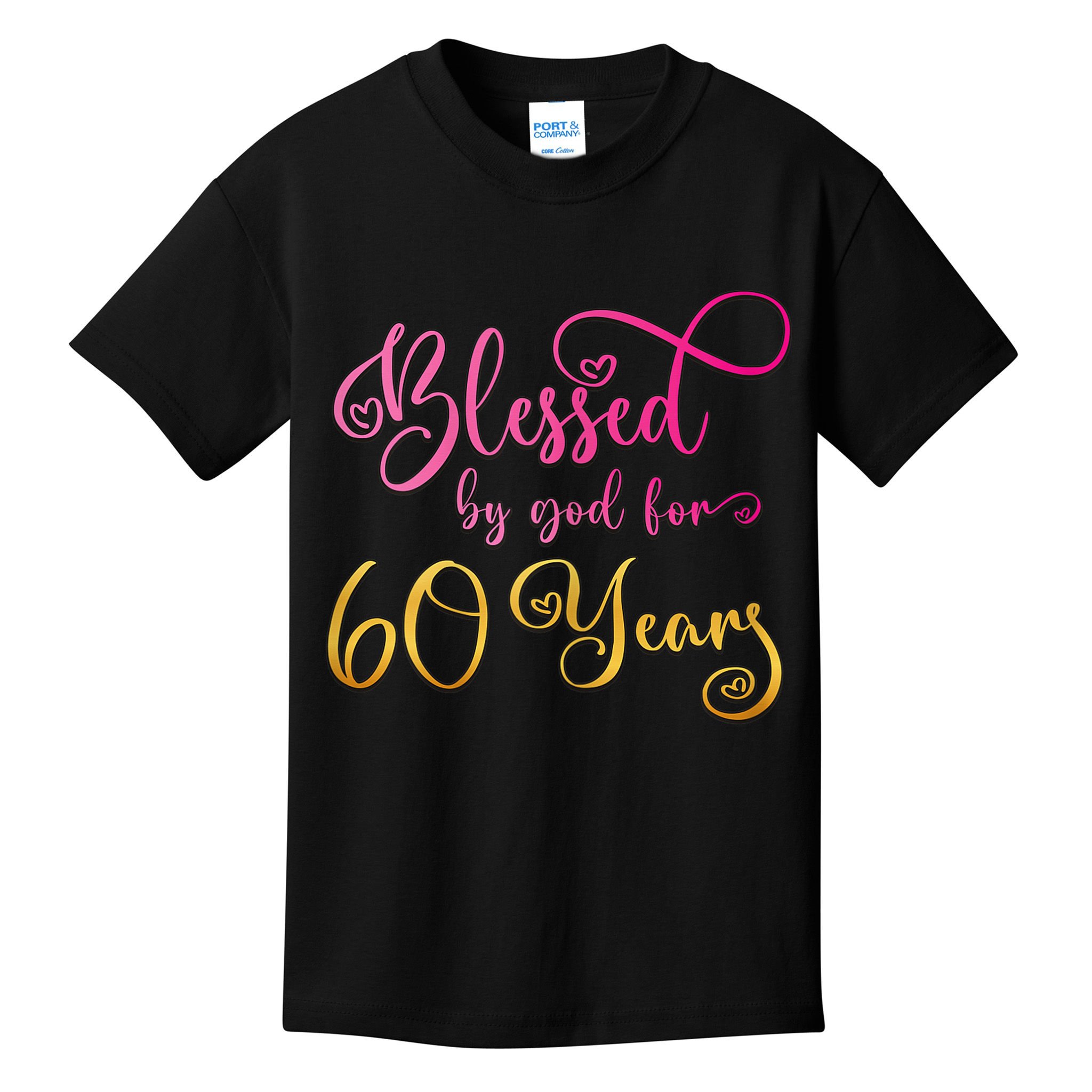Blessed By God For 60 Years Old Wo 60th Birthday Kids T-Shirt