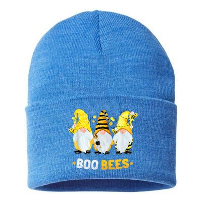 Boo Bees Gnome Cute Bee Lover Beekeeping Cute Gift Sustainable Knit Beanie