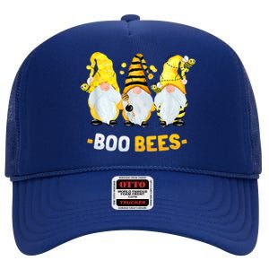 Boo Bees Gnome Cute Bee Lover Beekeeping Cute Gift High Crown Mesh Back Trucker Hat