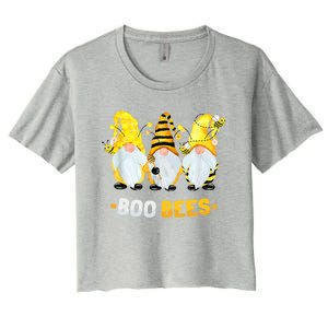 Boo Bees Gnome Cute Bee Lover Beekeeping Cute Gift Women's Crop Top Tee