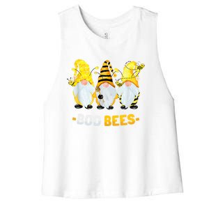 Boo Bees Gnome Cute Bee Lover Beekeeping Cute Gift Women's Racerback Cropped Tank