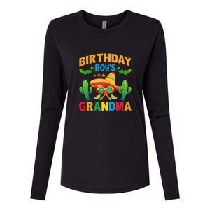 Birthday Boy Grandma Cinco De Mayo Funny Cactus Womens Cotton Relaxed Long Sleeve T-Shirt