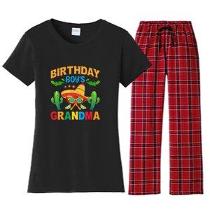 Birthday Boy Grandma Cinco De Mayo Funny Cactus Women's Flannel Pajama Set