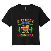 Birthday Boy Grandma Cinco De Mayo Funny Cactus Women's Crop Top Tee