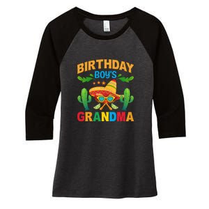 Birthday Boy Grandma Cinco De Mayo Funny Cactus Women's Tri-Blend 3/4-Sleeve Raglan Shirt