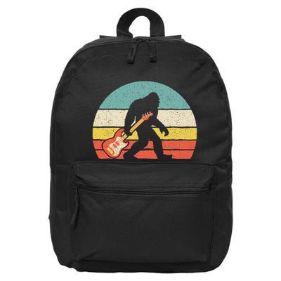 Bigfoot Bass Guitar Bass Player Bassist Music Guitarist 16 in Basic Backpack