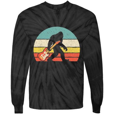Bigfoot Bass Guitar Bass Player Bassist Music Guitarist Tie-Dye Long Sleeve Shirt