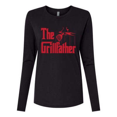 Bbq Barbecue Grilling Funny The Grillfather Meaningful Gift Womens Cotton Relaxed Long Sleeve T-Shirt