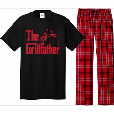 Bbq Barbecue Grilling Funny The Grillfather Meaningful Gift Pajama Set