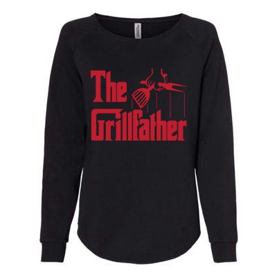 Bbq Barbecue Grilling Funny The Grillfather Meaningful Gift Womens California Wash Sweatshirt