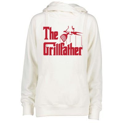 Bbq Barbecue Grilling Funny The Grillfather Meaningful Gift Womens Funnel Neck Pullover Hood