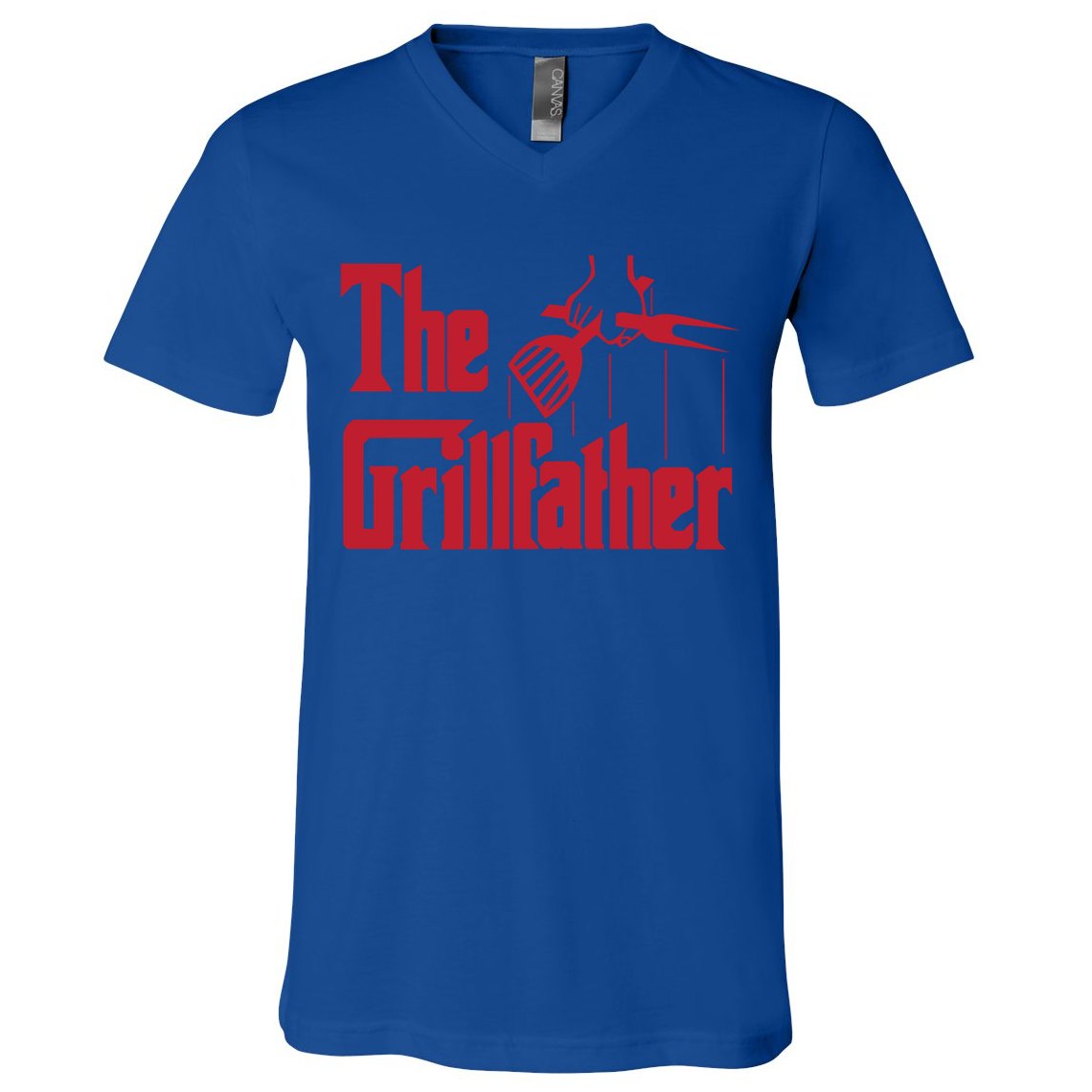 Bbq Barbecue Grilling Funny The Grillfather Meaningful Gift V-Neck T-Shirt