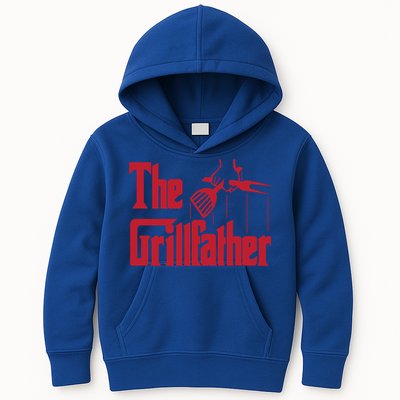 Bbq Barbecue Grilling Funny The Grillfather Meaningful Gift Kids Hoodie