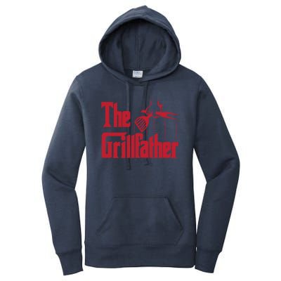 Bbq Barbecue Grilling Funny The Grillfather Meaningful Gift Women's Pullover Hoodie