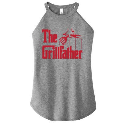 Bbq Barbecue Grilling Funny The Grillfather Meaningful Gift Women's Perfect Tri Rocker Tank