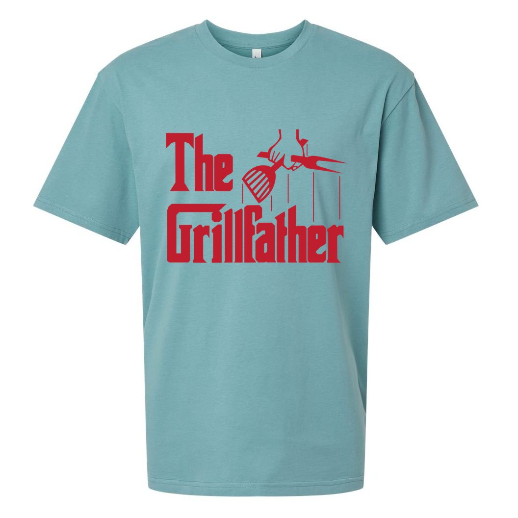 Bbq Barbecue Grilling Funny The Grillfather Meaningful Gift Sueded Cloud Jersey T-Shirt
