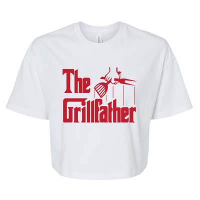 Bbq Barbecue Grilling Funny The Grillfather Meaningful Gift Bella+Canvas Jersey Crop Tee