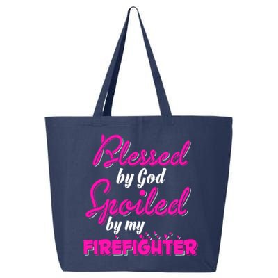 Blessed By God Spoiled By My Firefighter 25L Jumbo Tote