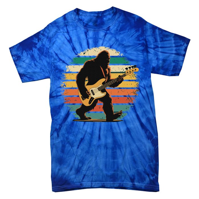 Bigfoot Bass Guitar Bass Player Tie-Dye T-Shirt