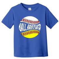 Ball Brother Groovy Baseball Softball Brother Gift Toddler T-Shirt