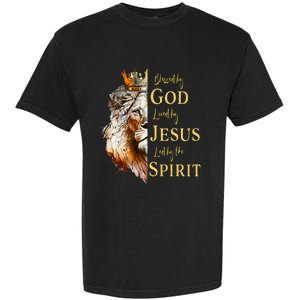 Blessed By God Loved By Jesus Lion Garment-Dyed Heavyweight T-Shirt