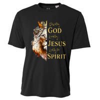 Blessed By God Loved By Jesus Lion Cooling Performance Crew T-Shirt