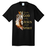 Blessed By God Loved By Jesus Lion Tall T-Shirt