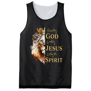 Blessed By God Loved By Jesus Lion Mesh Reversible Basketball Jersey Tank