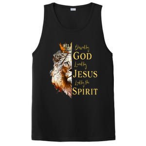 Blessed By God Loved By Jesus Lion PosiCharge Competitor Tank