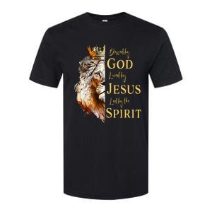 Blessed By God Loved By Jesus Lion Softstyle CVC T-Shirt