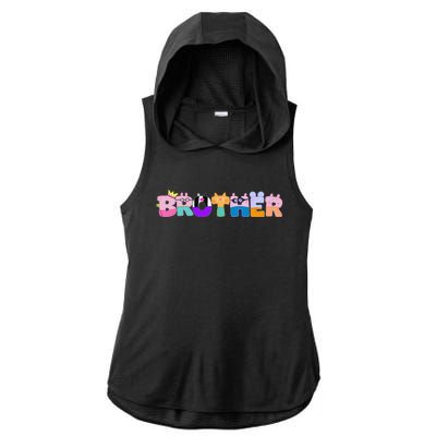 Brother Birthday Girl Pig Family Party Decorations Ladies PosiCharge Tri-Blend Wicking Draft Hoodie Tank