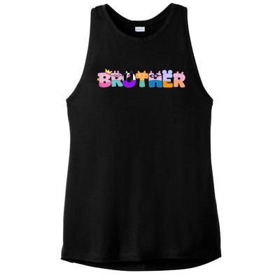 Brother Birthday Girl Pig Family Party Decorations Ladies PosiCharge Tri-Blend Wicking Tank