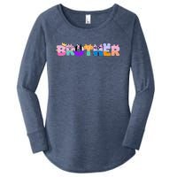 Brother Birthday Girl Pig Family Party Decorations Women's Perfect Tri Tunic Long Sleeve Shirt