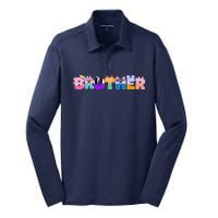 Brother Birthday Girl Pig Family Party Decorations Silk Touch Performance Long Sleeve Polo