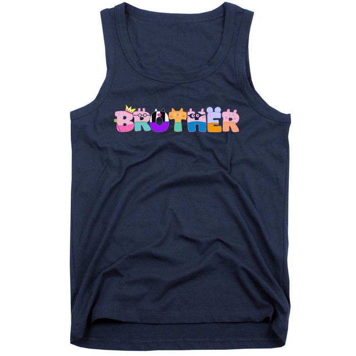 Brother Birthday Girl Pig Family Party Decorations Tank Top