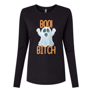 Boo Bitch Ghost Puns Halloween Humor Top Gift Womens Cotton Relaxed Long Sleeve T-Shirt