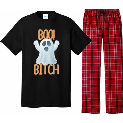 Boo Bitch Ghost Puns Halloween Humor Top Gift Pajama Set