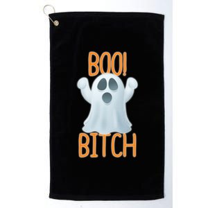 Boo Bitch Ghost Puns Halloween Humor Top Gift Platinum Collection Golf Towel