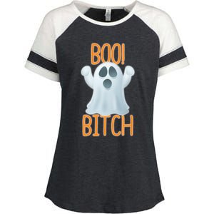 Boo Bitch Ghost Puns Halloween Humor Top Gift Enza Ladies Jersey Colorblock Tee