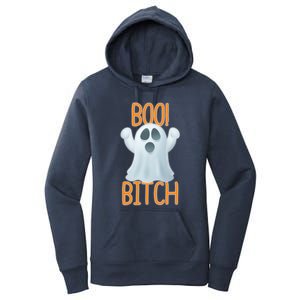 Boo Bitch Ghost Puns Halloween Humor Top Gift Women's Pullover Hoodie