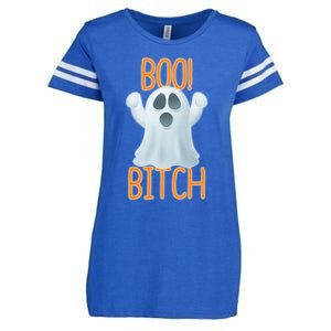 Boo Bitch Ghost Puns Halloween Humor Top Gift Enza Ladies Jersey Football T-Shirt