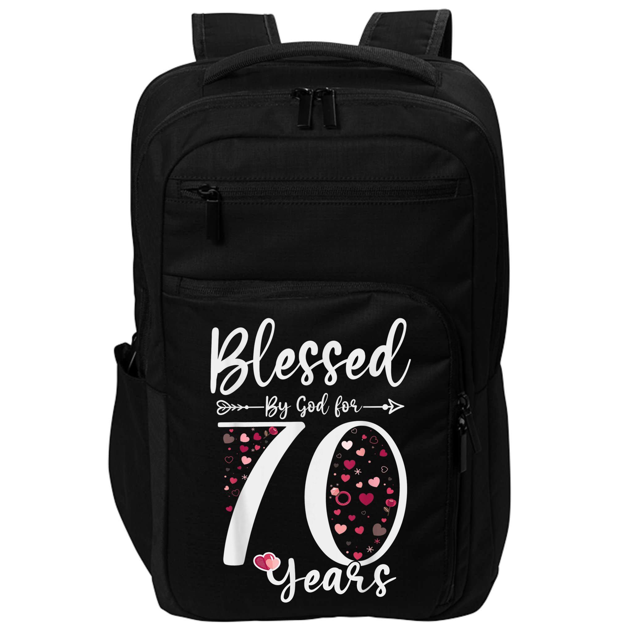 Blessed by God For 70 Years Old 70th Birthday Gift For Wo Impact Tech Backpack