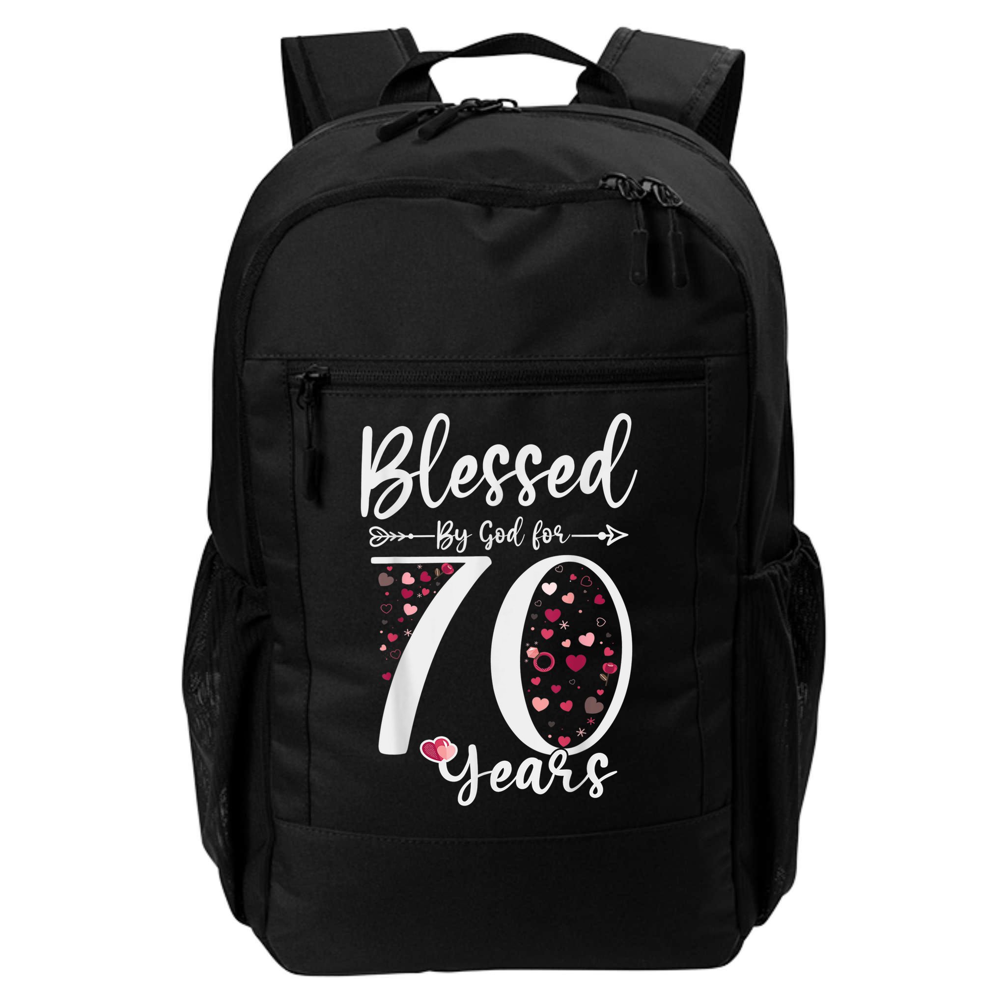 Blessed by God For 70 Years Old 70th Birthday Gift For Wo Backpack