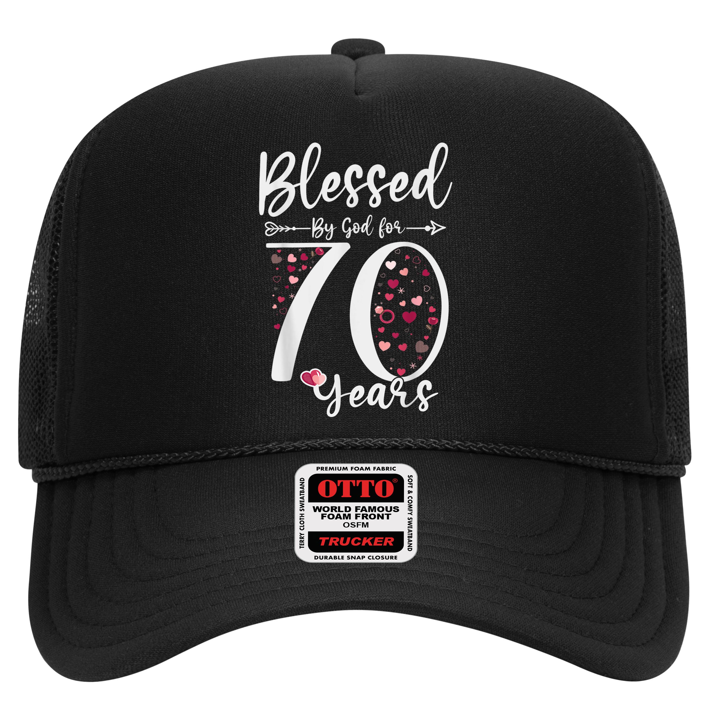 Blessed by God For 70 Years Old 70th Birthday Gift For Wo Hat