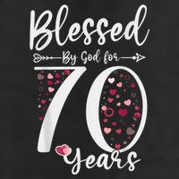 Blessed by God For 70 Years Old 70th Birthday Gift For Wo Hat