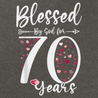 Blessed by God For 70 Years Old 70th Birthday Gift For Wo Cotton Canvas Backpack