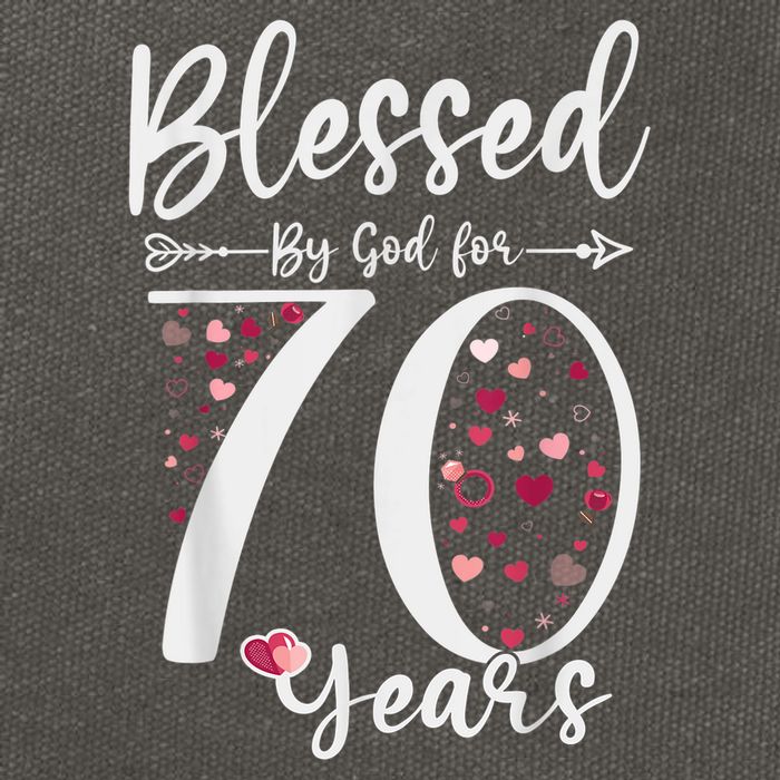 Blessed by God For 70 Years Old 70th Birthday Gift For Wo Cotton Canvas Backpack